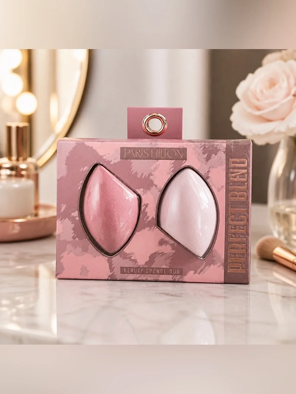 Paris Hilton Beauty Sponge Duo Pink Makeup Blender Set